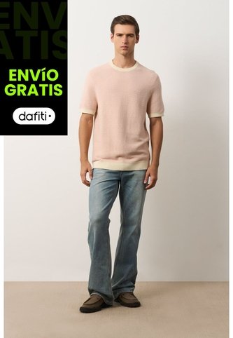 Camiseta Tejida Para Hombre Lascar Camiseta Tejida Para Hombre Lascar Rosado M VÉLEZ Vélez