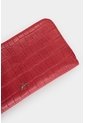 Porta Chequera Tulia De Cuero Para Mujer Con Grabado Porta Chequera Tulia De Cuero Para Mujer Con Grabado Rojo VÉLEZ de Vélez