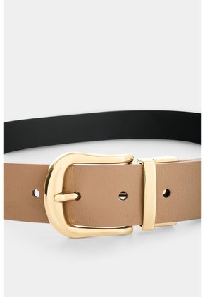 Cinturón Doble Faz Tropical New 2.0 De Cuero Para Mujer Hebilla Reversible Cinturón Doble Faz Tropical New 2.0 De Cuero Para Mujer Hebilla Reversible Beige L VÉLEZ