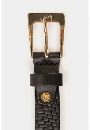 Cinturón Unifaz Butan De Cuero Textura Artesanal Negro Cinturón Unifaz Butan De Cuero Textura Artesanal Negro M VÉLEZ