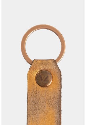Llavero Glacial De Cuero Acabado Foil Unisex Llavero Glacial De Cuero Acabado Foil Unisex Bronce VÉLEZ