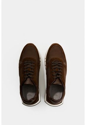 Tenis Azahar De Cuero Gamuza Y Lona Para Hombre Silueta Deportiva Tenis Azahar De Cuero Gamuza Y Lona Para Hombre Silueta Deportiva Cafe 41 VÉLEZ
