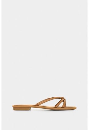 Sandalia Plana De Cuero Para Mujer Sole Sandalia Plana De Cuero Para Mujer Sole Miel 40 VÉLEZ