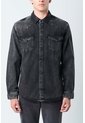 Sobrecamisa Alcor Manga Larga De Algodón Para Hombre Detalles Cuero Sobrecamisa Alcor Manga Larga De Algodón Para Hombre Detalles Cuero Negro M VÉLEZ de Vélez