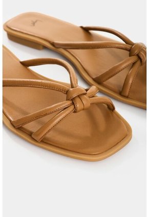 Sandalia Plana De Cuero Para Mujer Sole Sandalia Plana De Cuero Para Mujer Sole Miel 40 VÉLEZ
