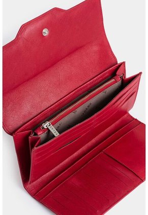 Billetera Porta Chequera Damasco De Cuero Para Mujer Diseño Hexagonal Billetera Porta Chequera Damasco De Cuero Para Mujer Diseño Hexagonal Rojo VÉLEZ