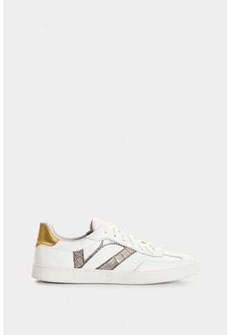 Tenis De Cuero Grabado Para Mujer Flair Tenis De Cuero Grabado Para Mujer Flair Blanco 41 VÉLEZ Vélez