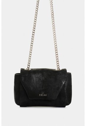 Manos Libres Mini Lili De Cuero Para Mujer Con Cadena Manos Libres Mini Lili De Cuero Para Mujer Con Cadena Negro VÉLEZ