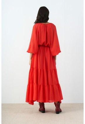 Vestido Maxi Para Mujer Elia Vestido Maxi Para Mujer Elia Rojo 10 VÉLEZ