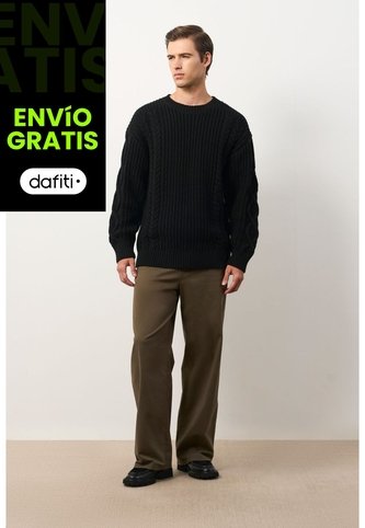 Sweater Tejido Para Hombre Raices Sweater Tejido Para Hombre Raices Negro XL VÉLEZ Vélez