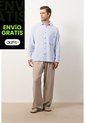 Camisa Manga Larga De Lino Para Hombre Siloli Camisa Manga Larga De Lino Para Hombre Siloli Azul Claro M VÉLEZ de Vélez