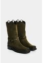 Bota Biker En Cuero Con Acabado Envejecido Para Mujer Cabo Bota Biker En Cuero Con Acabado Envejecido Para Mujer Cabo Verde Oliva 38 VÉLEZ de Vélez