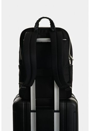 Morral Marfilo De Cuero Y Nylon Para Mujer Manija Trenzada Morral Marfilo De Cuero Y Nylon Para Mujer Manija Trenzada Negro VÉLEZ