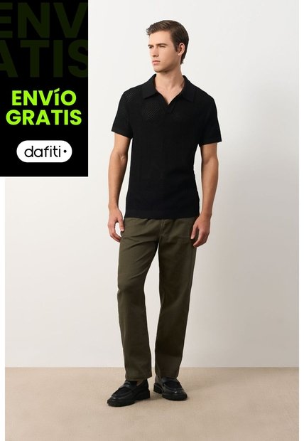 Polo Manga Corta Draco 2.0 Tejida Para Hombre Texturizada Polo Manga Corta Draco 2.0 Tejida Para Hombre Texturizada Negro M VÉLEZ