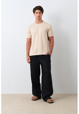 Camiseta Micropima Arizona Para Hombre Semi Ajustada Camiseta Micropima Arizona Para Hombre Semi Ajustada Beige L VÉLEZ Vélez