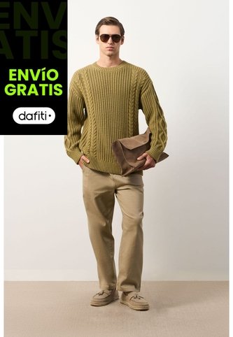 Sweater Tejido Para Hombre Raices Sweater Tejido Para Hombre Raices Verde Oliva M VÉLEZ Vélez