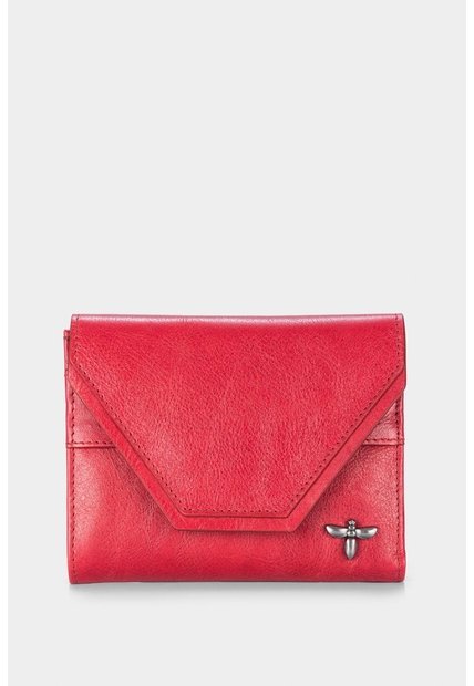 Billetera Twist De Cuero Para Mujer Sistema De Cierre Con Broche Billetera Twist De Cuero Para Mujer Sistema De Cierre Con Broche Rojo VÉLEZ