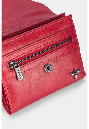 Billetera Twist De Cuero Para Mujer Sistema De Cierre Con Broche Billetera Twist De Cuero Para Mujer Sistema De Cierre Con Broche Rojo VÉLEZ