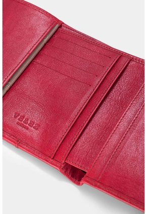 Billetera Twist De Cuero Para Mujer Sistema De Cierre Con Broche Billetera Twist De Cuero Para Mujer Sistema De Cierre Con Broche Rojo VÉLEZ