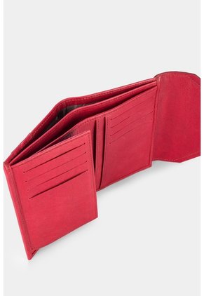 Billetera Twist De Cuero Para Mujer Sistema De Cierre Con Broche Billetera Twist De Cuero Para Mujer Sistema De Cierre Con Broche Rojo VÉLEZ