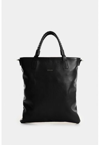 Shopping De Cuero Para Mujer Nómada Shopping De Cuero Para Mujer Nómada Negro VÉLEZ Vélez