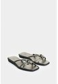 Sandalia Plana De Cuero Para Mujer Sole Sandalia Plana De Cuero Para Mujer Sole Plata 41 VÉLEZ de Vélez