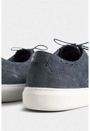 Zapatos Cordón Chark De Cuero Para Hombre Detalle Chiripiado