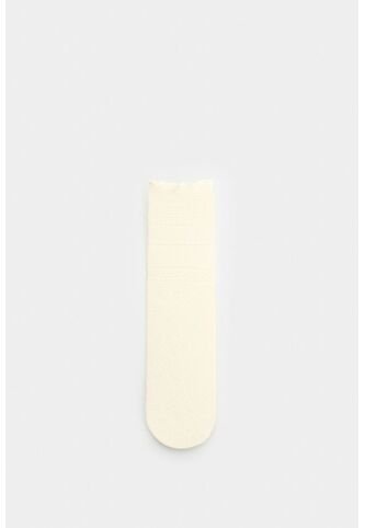 Calcetín Largo En Encaje Para Mujer Icaro Calcetín Largo En Encaje Para Mujer Icaro Crema XS VÉLEZ Vélez