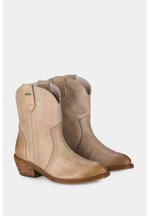 Botines Caña Media Princeton Para Mujer De Cuero Tamponado Con Efecto Envejecido Botines Caña Media Princeton Para Mujer De Cuero Tamponado Con Efecto Envejecido Kaky 40 Vélez