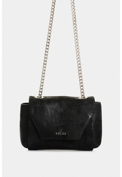 Manos Libres Mini Lili De Cuero Para Mujer Con Cadena Manos Libres Mini Lili De Cuero Para Mujer Con Cadena Negro VÉLEZ