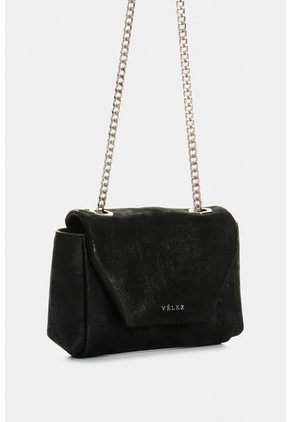 Manos Libres Mini Lili De Cuero Para Mujer Con Cadena Manos Libres Mini Lili De Cuero Para Mujer Con Cadena Negro VÉLEZ