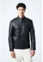 Chaqueta Bosa De Cuero Para Hombre Fit Semi Holgado Chaqueta Bosa De Cuero Para Hombre Fit Semi Holgado Negro S VÉLEZ de Vélez