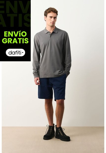 Polo Manga Larga En Algodón Para Hombre Nápoles Polo Manga Larga En Algodón Para Hombre Nápoles Gris M VÉLEZ