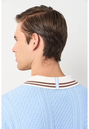 Polo Manga Corta Para Hombre Polo Manga Corta Para Hombre Azul Claro S VÉLEZ