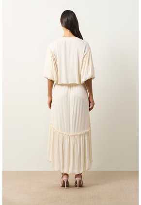 Camisa Kusa Con Efecto Satinado Para Mujer Camisa Kusa Con Efecto Satinado Para Mujer Crema M VÉLEZ