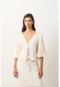 Camisa Kusa Con Efecto Satinado Para Mujer Camisa Kusa Con Efecto Satinado Para Mujer Crema M VÉLEZ de Vélez