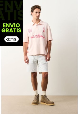 Polo Cropped En Algodón Para Hombre Primavera Polo Cropped En Algodón Para Hombre Primavera Rosado XXL VÉLEZ Vélez