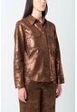 Chaqueta De Cuero Gamuzado Para Mujer Glass Chaqueta De Cuero Gamuzado Para Mujer Glass Bronce XL VÉLEZ de Vélez