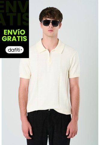 Polo Tropical Manga Corta Para Hombre Semi Fitted Polo Tropical Manga Corta Para Hombre Semi Fitted Crema XXL VÉLEZ Vélez