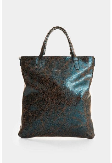Shopping De Cuero Folia Para Mujer Nómada Shopping De Cuero Folia Para Mujer Nómada Azul Aguamarina VÉLEZ