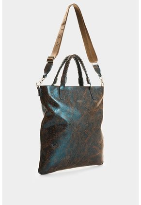 Shopping De Cuero Folia Para Mujer Nómada Shopping De Cuero Folia Para Mujer Nómada Azul Aguamarina VÉLEZ