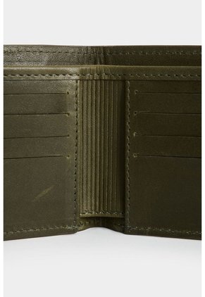 Billetera De Cuero Para Hombre Ray Billetera De Cuero Para Hombre Ray Verde Oliva VÉLEZ