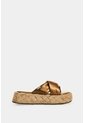 Sandalia Plataforma De Cuero Y Yute Para Mujer Ivory Sandalia Plataforma De Cuero Y Yute Para Mujer Ivory Bronce 37 VÉLEZ de Vélez