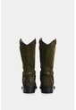 Bota Biker En Cuero Con Acabado Envejecido Para Mujer Cabo Bota Biker En Cuero Con Acabado Envejecido Para Mujer Cabo Verde Oliva 41 VÉLEZ de Vélez