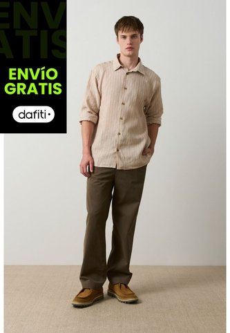 Camisa Manga Larga Regular Fit Para Hombre Faro Camisa Manga Larga Regular Fit Para Hombre Faro Arena XL VÉLEZ Vélez