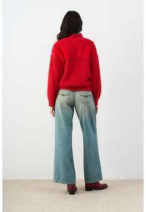 Sweater Tejido Silueta Bomber Astra Sweater Tejido Silueta Bomber Astra Rojo S VÉLEZ