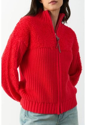 Sweater Tejido Silueta Bomber Astra Sweater Tejido Silueta Bomber Astra Rojo S VÉLEZ