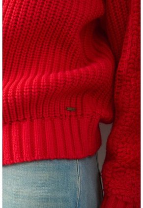 Sweater Tejido Silueta Bomber Astra Sweater Tejido Silueta Bomber Astra Rojo S VÉLEZ