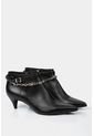 Botines Tacón Puntilla De Cuero Para Mujer Cadena de Vélez