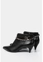 Botines Tacón Puntilla De Cuero Para Mujer Cadena de Vélez